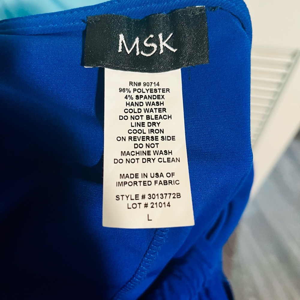 Royal Blue Cocktail with Beading Detail — NWT - Picture 3 of 3